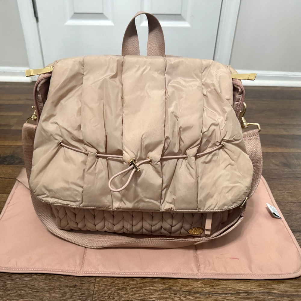 Happ Brand Levy Diaper Bag Backpack in Dusty Rose